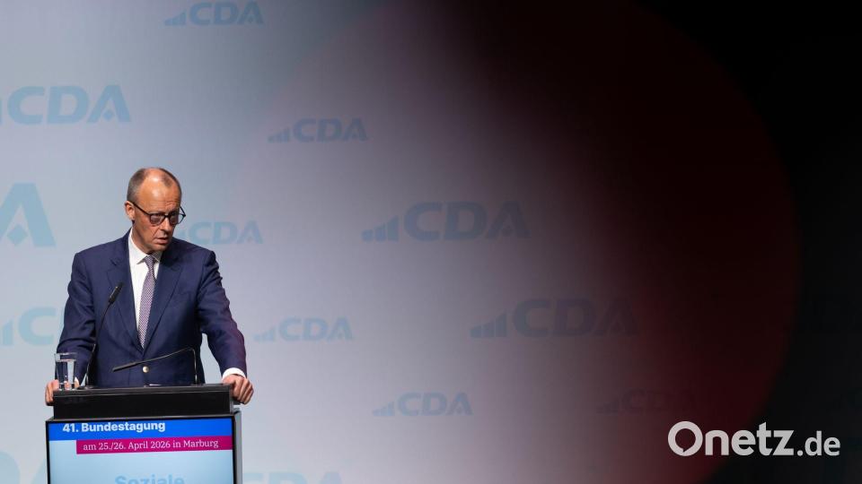 Auch an den Koalitionspartner wendet sich der Kanzler bei der CDA-Tagung. Bild: Florian Wiegand/dpa