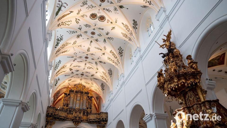 Das Deckengemälde mit zahlreichen Pflanzendarstellungen gilt als einzigartig. Bild: Daniel Vogl/dpa