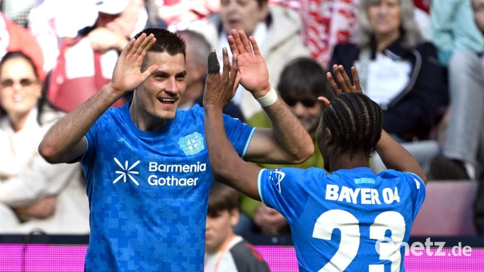 Patrik Schick jubelt über sein Tor zum 2:0. Bild: Federico Gambarini/dpa