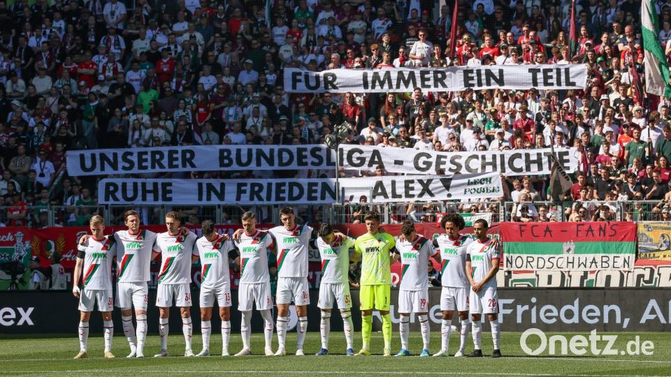 Gedenken an den früheren Augsburger Keeper Alexander Manninger. Bild: Daniel Löb/dpa