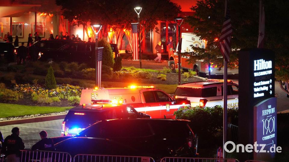 Die Sicherheitskräfte waren mit einem Großaufgebot vor Ort. Bild: Allison Robbert/AP/dpa