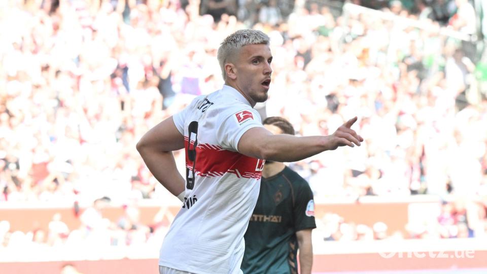 Ermedin Demirovic glich für den VfB den Rückstand aus. Bild: Bernd Weißbrod/dpa