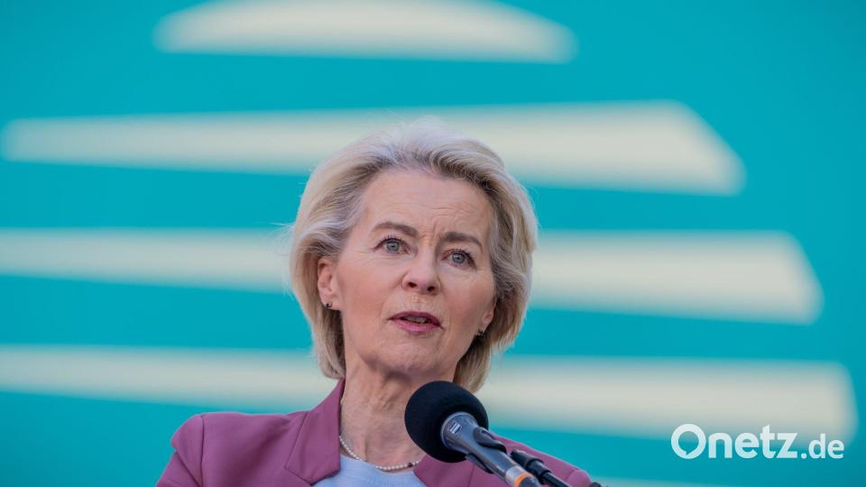Auch von der Leyen äußert sich mit Blick auf die Reformagenda. Bild: Michael Kappeler/dpa