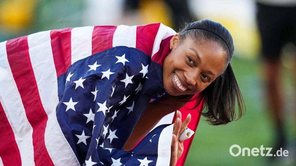 US-Star Allyson Felix will noch mal bei Olympia starten. (Archivbild) Bild: Martin Rickett/PA Wire/dpa