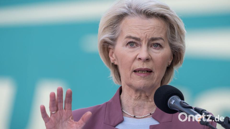 Ursula von der Leyen warnt vor einer verfrühten Lockerung der Iran-Sanktionen. Bild: Michael Kappeler/dpa