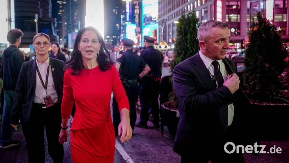Annalena Baerbock, Präsidentin der Generalversammlung der Vereinten Nationen, am Times Square in New York (Archivbild). Bild: Kay Nietfeld/dpa