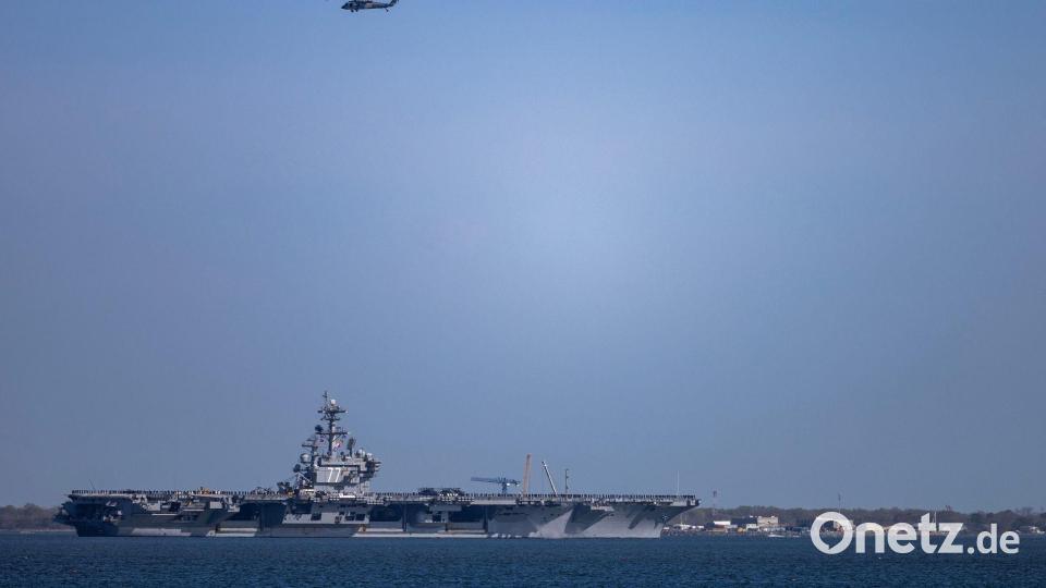 Der Flugzeugträger „USS George H.W. Bush“ ist bereits der dritte der US-Marine in der Krisenregion im Mittleren Osten. Bild: Kendall Warner/The Virginian-Pilot via AP/dpa
