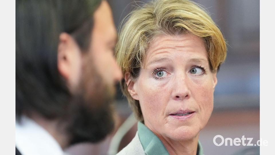 Christina Block soll die Entführung ihrer eigenen Kinder beauftragt haben. Bild: Marcus Brandt/dpa Pool/dpa