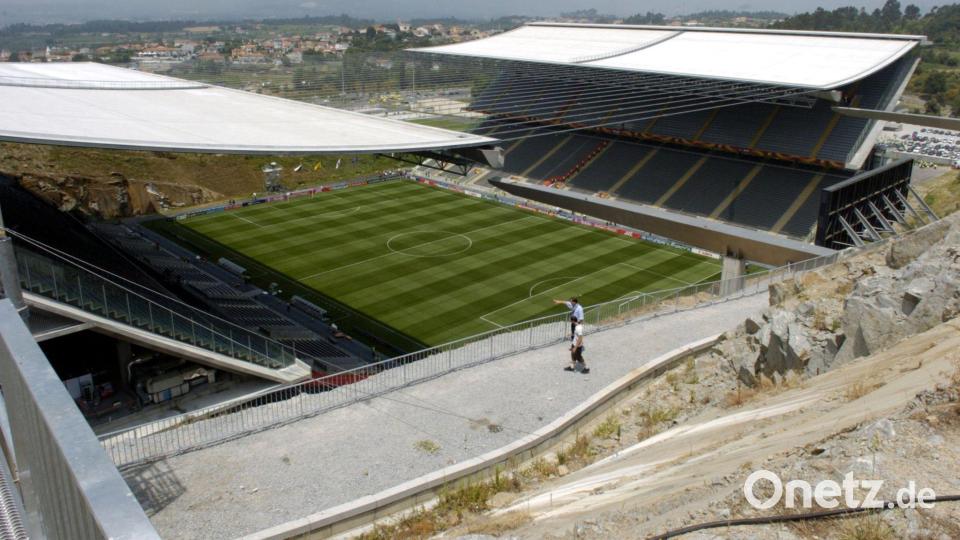 Hier ist der SC Freiburg in der Europa League gefordert: Stadion von Braga (Archivbild) Bild: Bernd Weissbrod/dpa