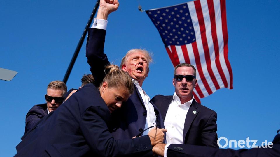 Auch nach dem Anschlag auf Trump 2024 wurden etliche Verschwörungserzählungen verbreitet. (Archivbild) Bild: Evan Vucci/AP/dpa