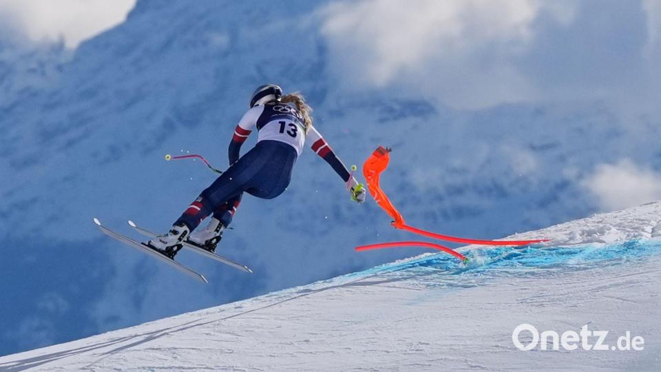 Lindsey Vonn stürzte in der Olympia-Abfahrt im Februar schwer. (Archivbild) Bild: Jacquelyn Martin/AP/dpa