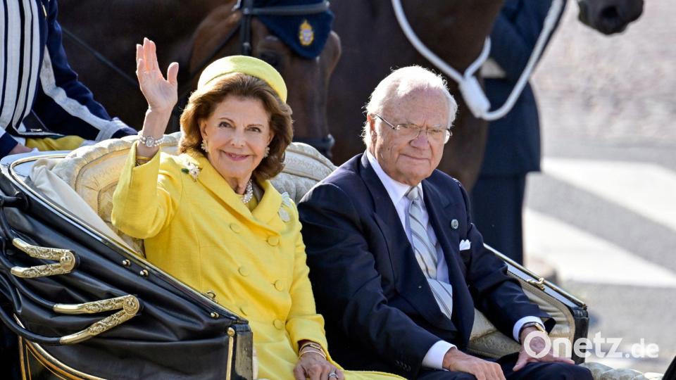 Steht ihrem schwedischen Mann seit vielen Jahrzehnten treu und gut gelaunt zur Seite: Königin Silvia. (Archivbild) Bild: Janerik Henriksson/TT News Agency/AP/dpa