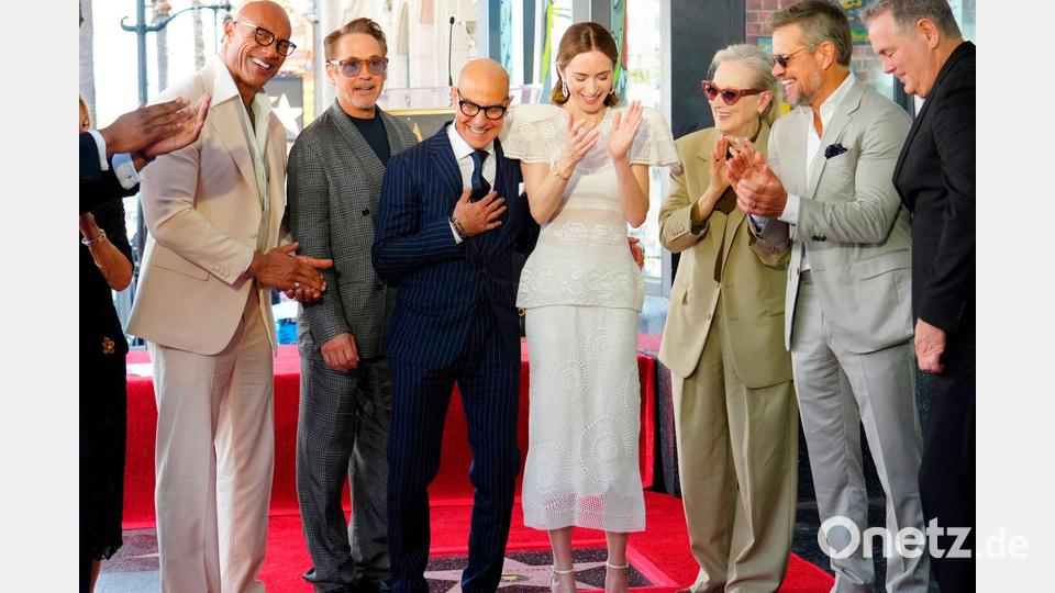 Hollywood-Stars zollen Emily Blunt und Stanley Tucci Tribut. Bild: Jordan Strauss/Invision/AP/dpa