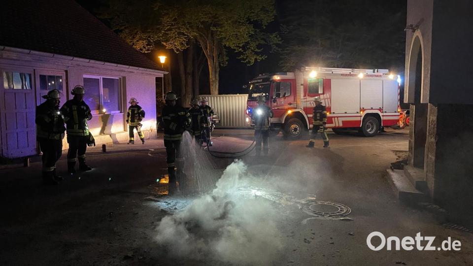 Für die Stützpunktwehr war es kein großer Einsatz, aber dennoch hätte der Brand einen weitaus größeren Schaden anrichten können. Bild: Stützpunktwehr Vohenstrauß/exb
