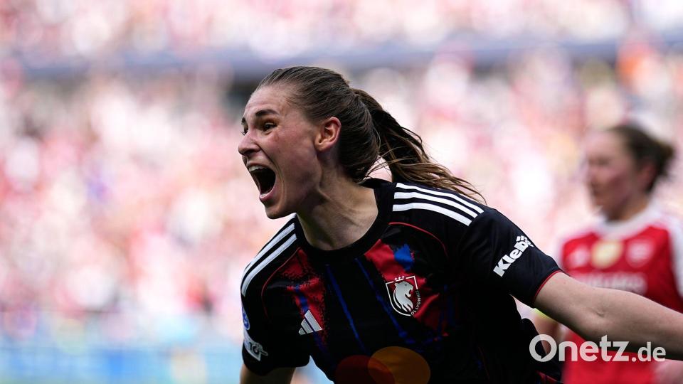 Jule Brand führte Lyon ins Finale der Champions League. Bild: Laurent Cipriani/AP/dpa