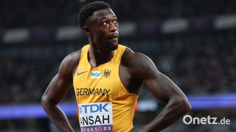 Die deutschen Sprinter um Owen Ansah verbesserten den deutschen Rekord deutlich. (Archivbild) Bild: Oliver Weiken/dpa