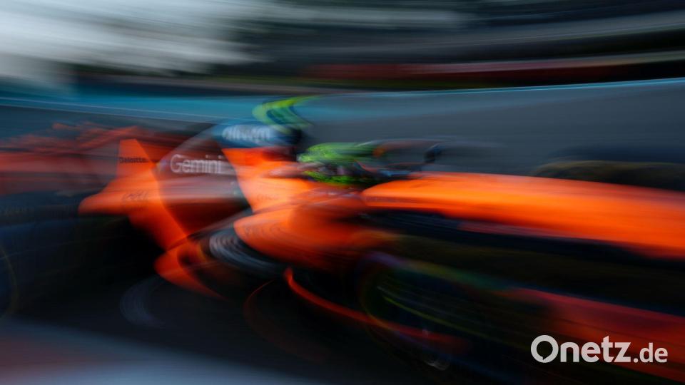McLaren-Pilot Lando Norris beim Sprint-Qualifying in Miami. Bild: Bradley Collyer/PA Wire/dpa
