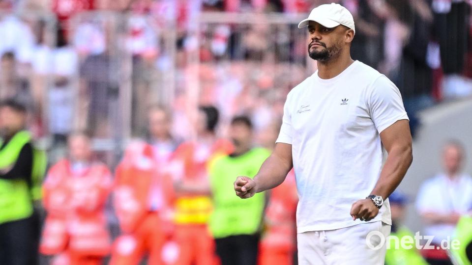 Immer Paris mit im Kopf: Bayern-Trainer Vincent Kompany in Aktion gegen Heidenheim. Bild: Harry Langer/dpa