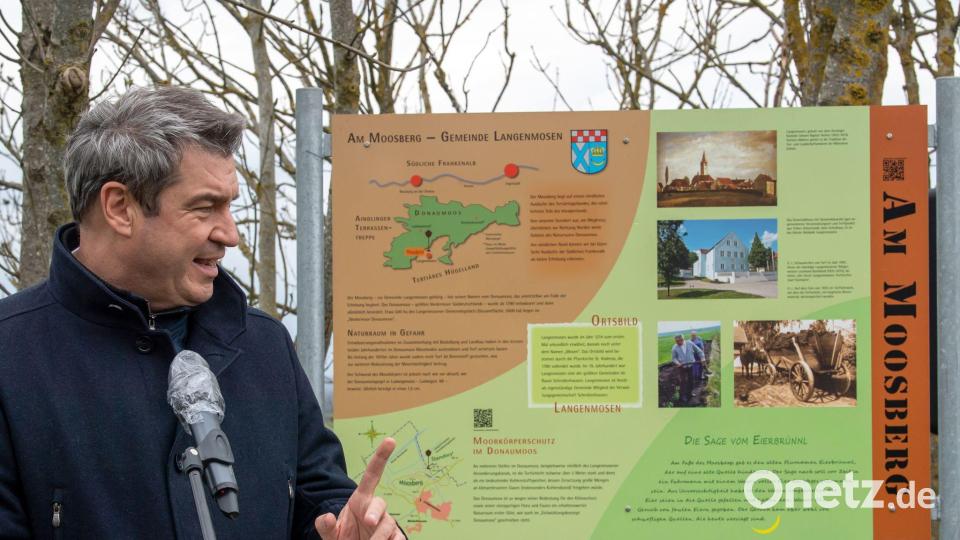 2021 war der Klimaschutz noch ein echtes Topthema in Bayern - von damals stammt auch die Ankündigung des Ministerpräsidenten, große Moorflächen wieder zu vernässen. (Archivbild) Bild: Peter Kneffel/dpa