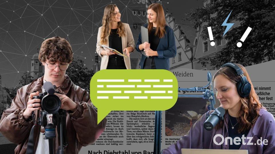 Journalisten und Mediengestalter berichten für Oberpfalz-Medien aus den kreisfreien Städten Amberg und Weiden sowie den Landkreisen Amberg-Sulzbach, Neustadt/WN, Schwandorf und Tirschenreuth. Ebenso wichtig wie Artikel sind dabei inzwischen digitale Formate wie Videos und Podcasts. Grafik: Franka Eichl