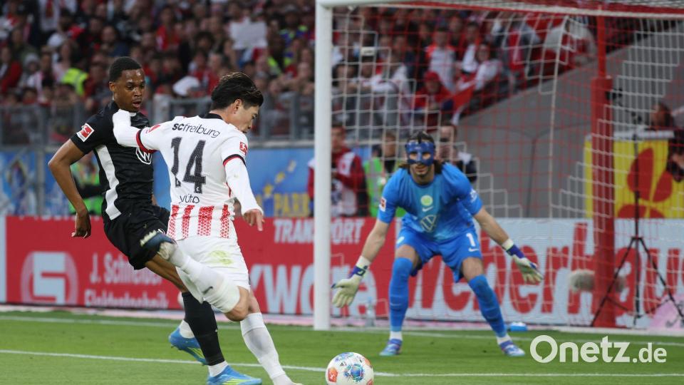 Yuito Suzuki droht das Halbfinal-Rückspiel gegen Braga zu verpassen. Bild: Philipp von Ditfurth/dpa