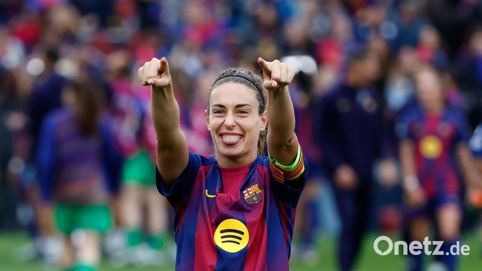 Bejubelt den Finaleinzug: Barcelonas Kapitänin Alexia Putellas. Bild: Joan Monfort/AP/dpa