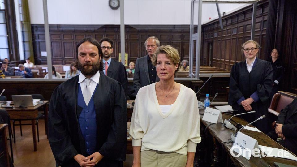 Christina Block ist eine von sieben Angeklagten im Prozess. Bild: Georg Wendt/dpa-Pool/dpa
