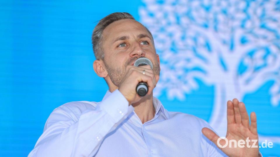 Die AfD führt mit ihrem Spitzenkandidaten Ulrich Siegmund in Umfragen. (Archivbild) Bild: Peter Gercke/dpa