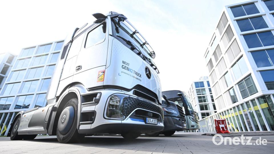 Daimler Truck: Gewinneinbruch im ersten Quartal. Bild: Bernd Weißbrod/dpa