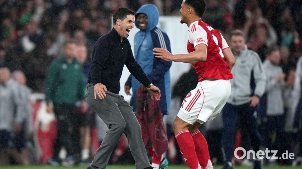 Nach Arsenals Champions-League-Finaleinzug brach im Stadion Partystimmung aus. Bild: Alastair Grant/AP/dpa