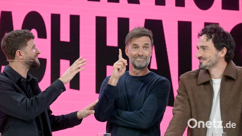 Bei der WM sind Thomas Müller, Jürgen Klopp und Mats Hummels Experten bei MagentaTV (Archivbild). Bild: Felix Hörhager/dpa