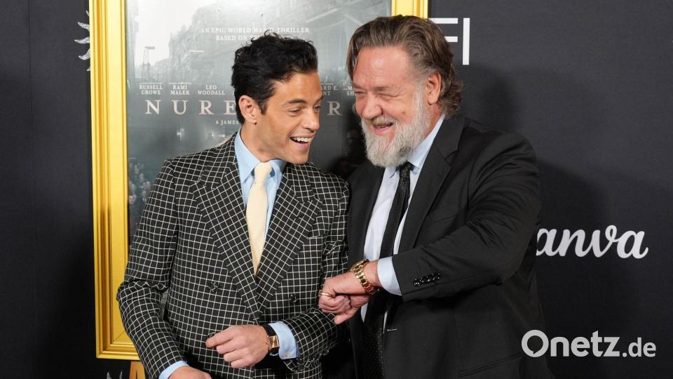Rami Malek und Russell Crowe bei einer Vorführung des Films. (Archivbild) Bild: Chris Pizzello/Invision/AP/dpa