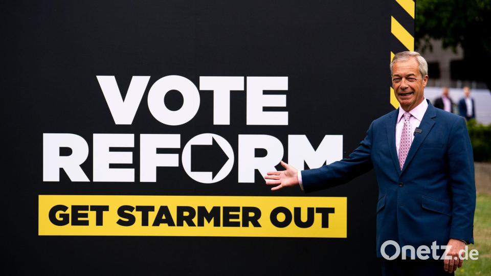 Brexit-Vorkämpfer Nigel Farage gibt sich siegessicher. Bild: Jordan Pettitt/PA Wire/dpa