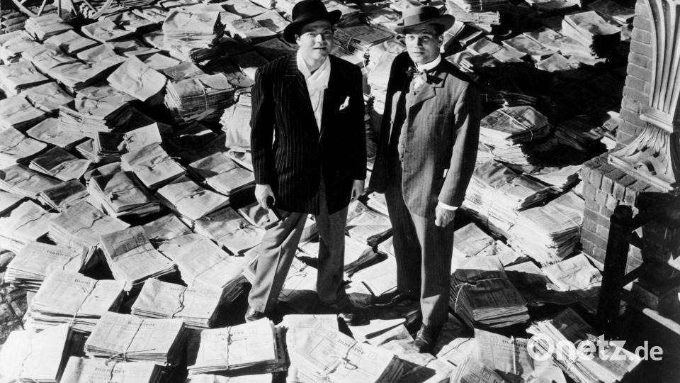 Orson Welles (links) und Joseph Cotten in einer Szene des Filmklassikers „Citizen Kane“ aus dem Jahr 1941. Bild: picture alliance / dpa