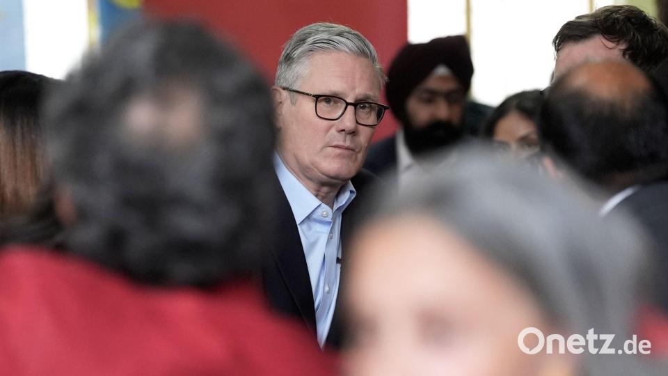 Keir Starmer hat keinen Grund zur Freude. Bild: Stefan Rousseau/PA Wire/dpa