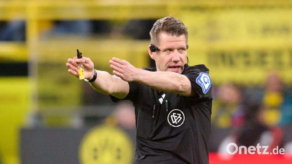 Schiedsrichter Patrick Ittrich leitete sein letztes Liga-Spiel. Bild: Bernd Thissen/dpa