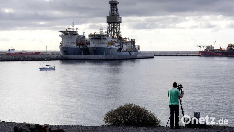 Im Hafen von Granadilla auf Teneriffa sollen Passagiere und ein Teil der Besatzung die „Hondius“ verlassen können, um in ihre Heimatländer geflogen zu werden. Bild: Ramon Van Flymen/ANP/dpa