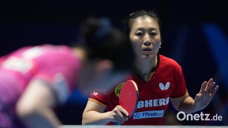 Die deutsche Tischtennis-Nationalspielerin Ying Han im WM-Halbfinale gegen Japan. Bild: Jon Super/AP/dpa
