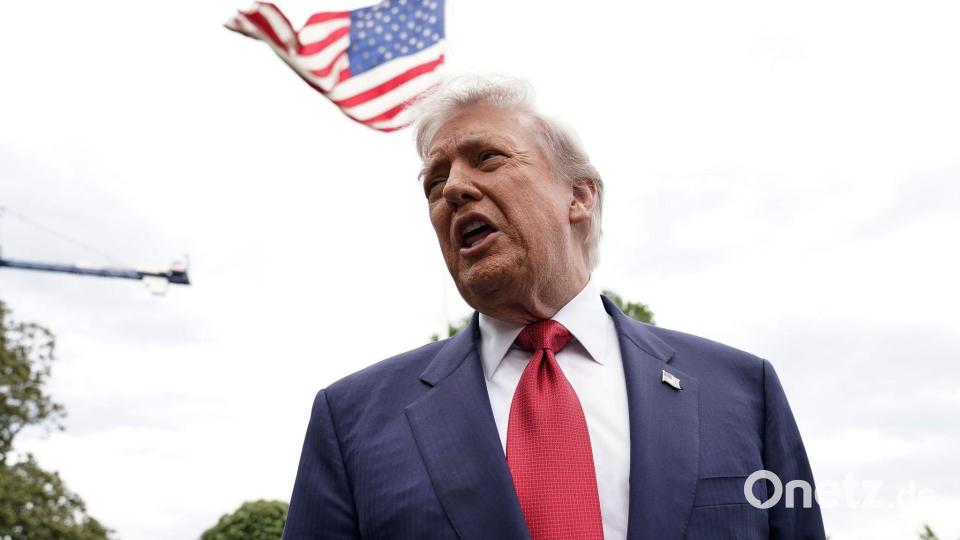 Trump wartet auf eine Antwort aus dem Iran. Bild: Jose Luis Magana/AP/dpa