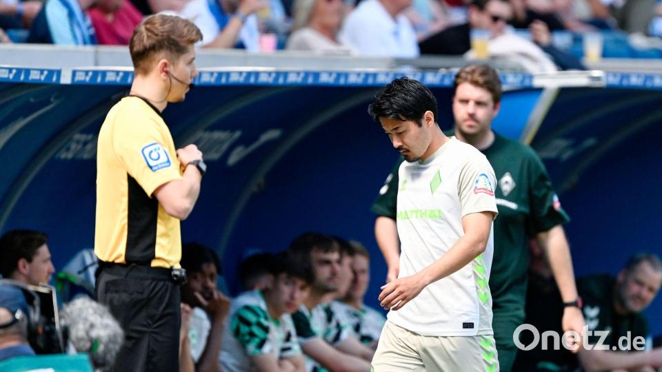 Der Bremer Sugawara musste früh vom Platz. Bild: Uwe Anspach/dpa