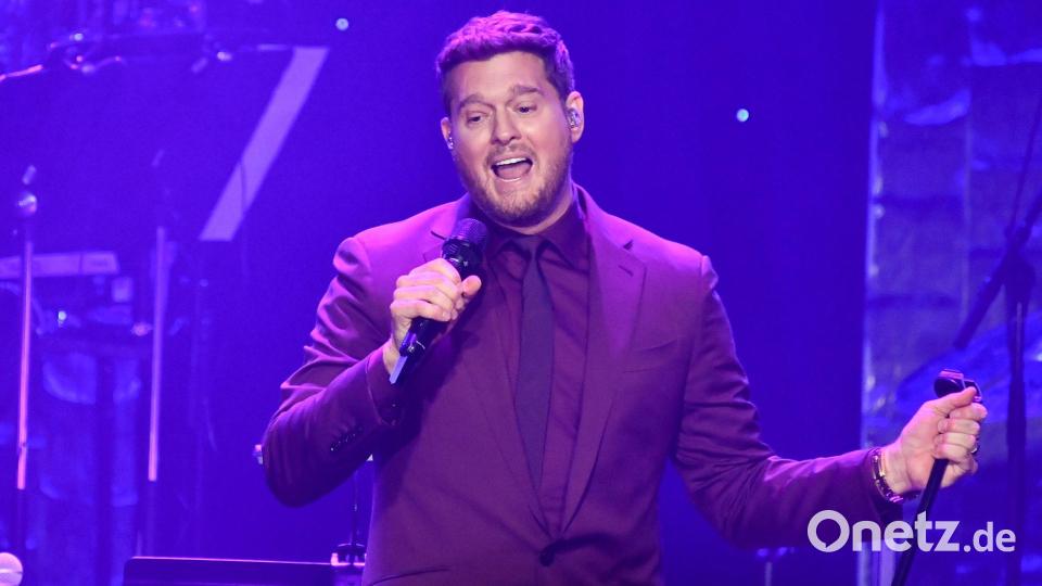 Michael Buble singt beim ersten kanadischen WM-Auftritt in Toronto. Bild: Richard Shotwell/Invision/dpa