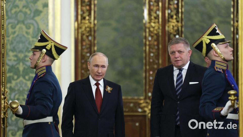 Der slowakische Ministerpräsident Fico verteidigte seinen Besuch in Moskau. Bild: Ramil Sitdikov/Pool Reuters/AP/dpa