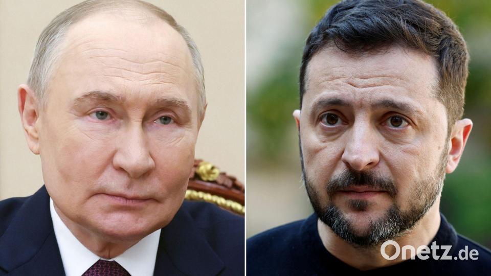 Putin ist bereit für direkte Gespräche mit Selenskyj - allerdings nur in Moskau. Bild: Gavriil Grigorov/Pool Sputnik Kremlin via AP/Stephanie Lecocq/Pool Reuters/dpa/dpa