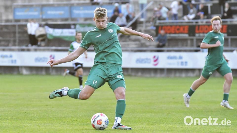 Hier noch im Trikot der DJK Gebenbach: Leon Brandl kickt künftig für den FC Amberg. Bild: Hubert Ziegler
