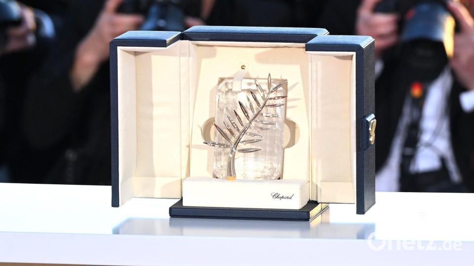 Der Hauptpreis des Filmfests in Cannes: Die Goldene Palme. (Archivbild) Bild: Alberto Terenghi/IPA/Zuma Press/dpa