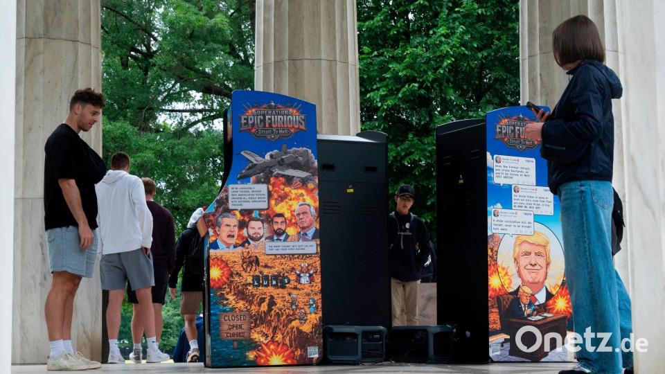 Unbekannte haben ein neues Videospiel zu Ehren Trumps entwickelt. Bild: Manuel Balce Ceneta/AP/dpa