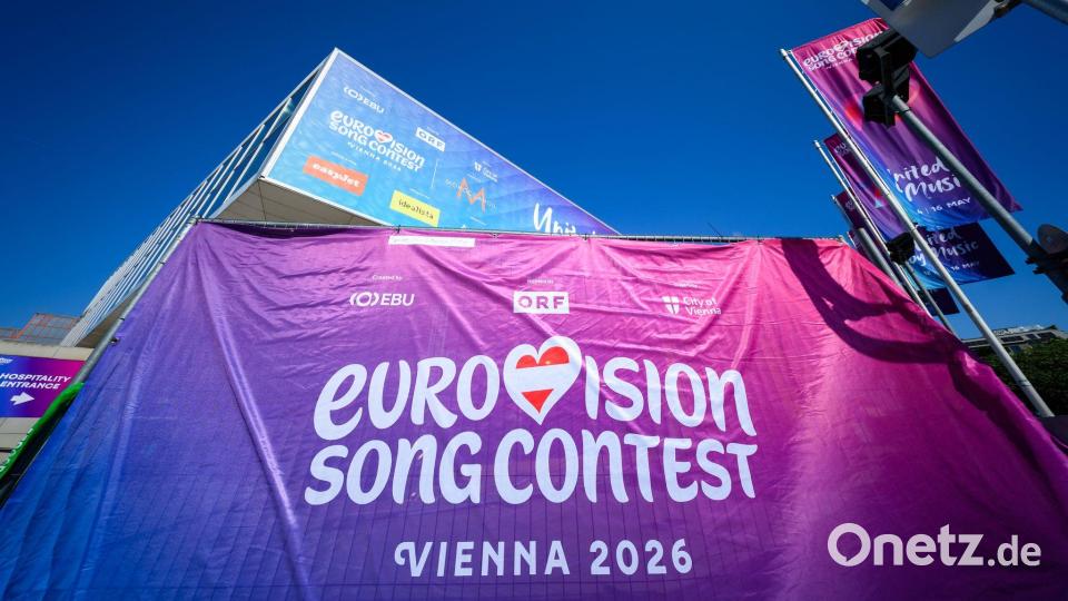 Die Wiener Stadthalle ist Schauplatz des 70. Eurovision Song Contest diese Woche. Bild: Max Slovencik/APA/dpa