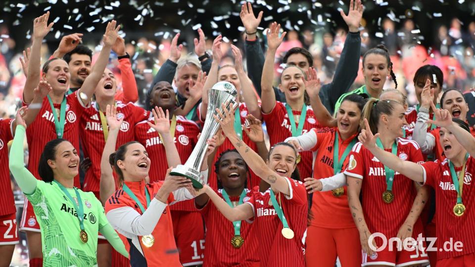 Hat viel zu feiern: der FC Bayern. Bild: Fabian Strauch/dpa