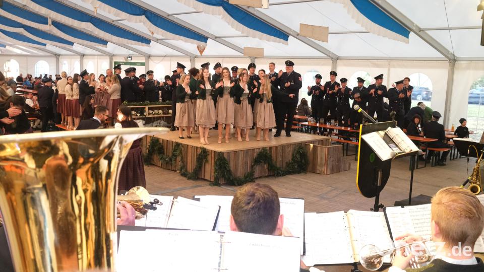 Vier Tage lang feierte der Ort Zangenstein in der Marktgemeinde Schwarzhofen das 130-jährige Bestehen der Feuerwehr. Bild: Hirsch