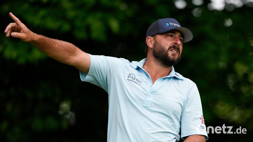 Golfprofi Stephan Jäger spielt bei der PGA Championship weiter oben mit. Bild: Matt Slocum/AP/dpa